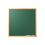 Empty green chalkboard with wooden frame