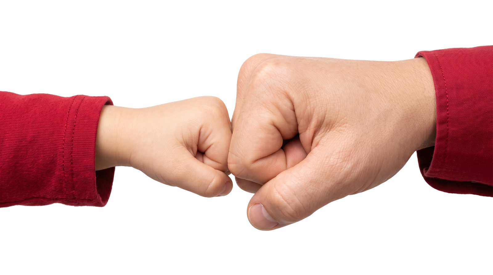 Father and Child Fist Bump Gesture