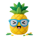 Felt Pineapple Fruit Craft Transparent Background