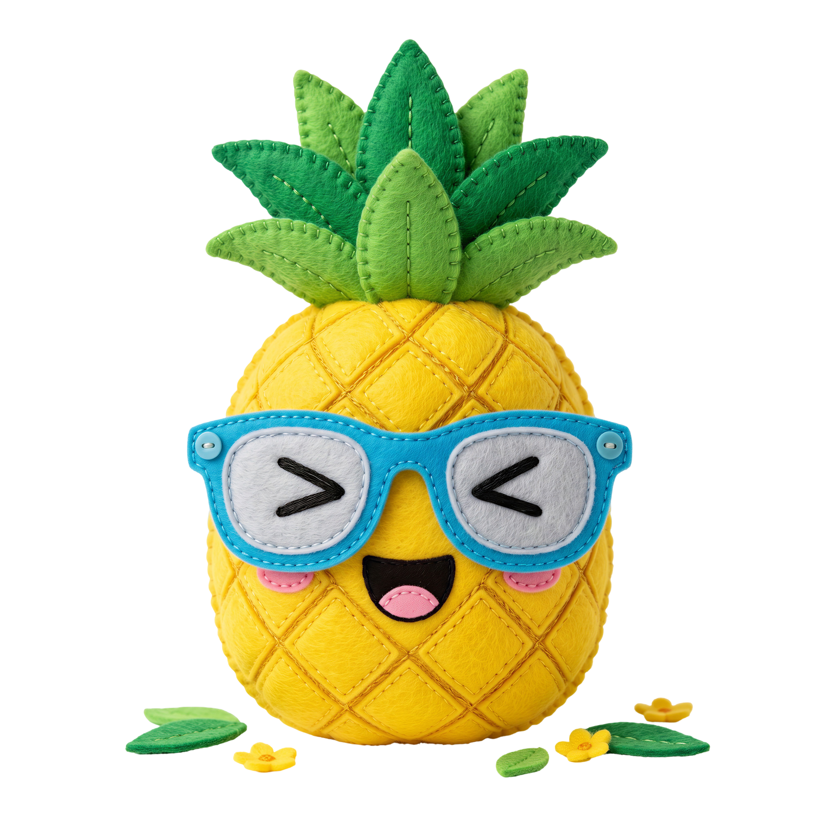 Felt Pineapple Fruit Craft Transparent Background