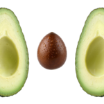 Fresh Avocado Halves with Seed