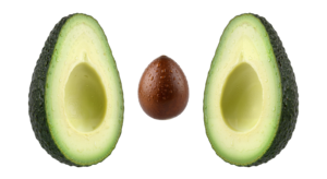 Fresh Avocado Halves with Seed