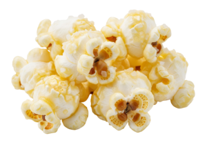 Fresh Butter Popcorn Snack Pile Transparent Background