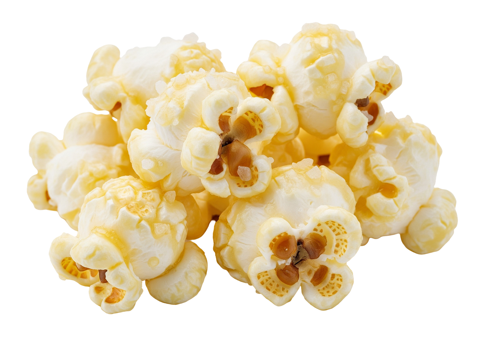 Fresh Butter Popcorn Snack Pile Transparent Background