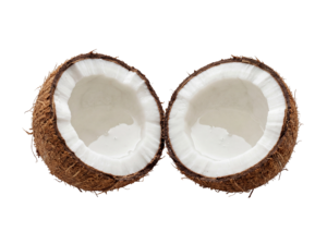 Fresh Cracked Coconut Halves