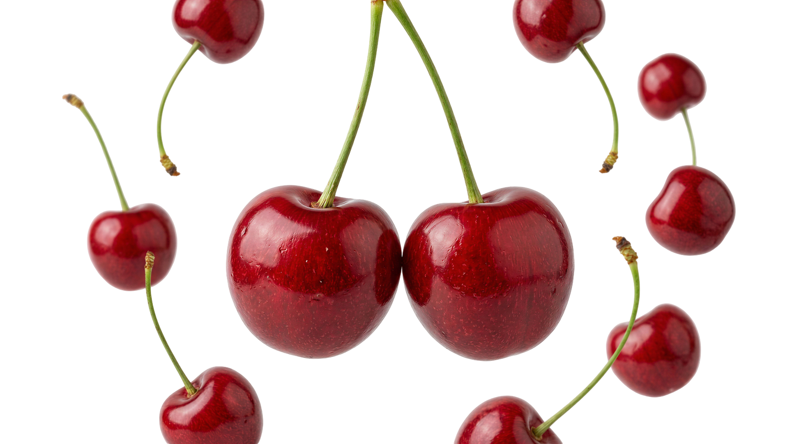 Fresh Red Cherries Fruit Composition