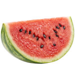 Fresh Ripe Watermelon Wedge Slice Fruit Transparent Background