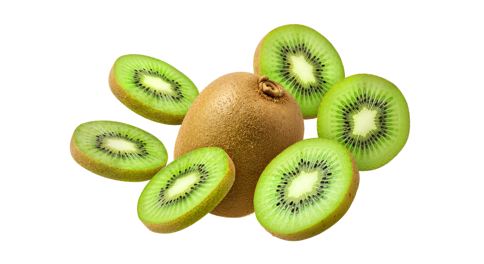Fresh Whole Kiwi Fruit and Slices