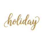 Gold Glitter Holiday Text
