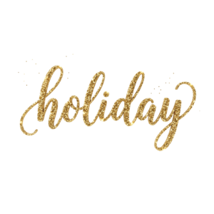 Gold Glitter Holiday Text