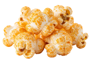 Golden Caramel Popcorn Heap Snack Transparent Background