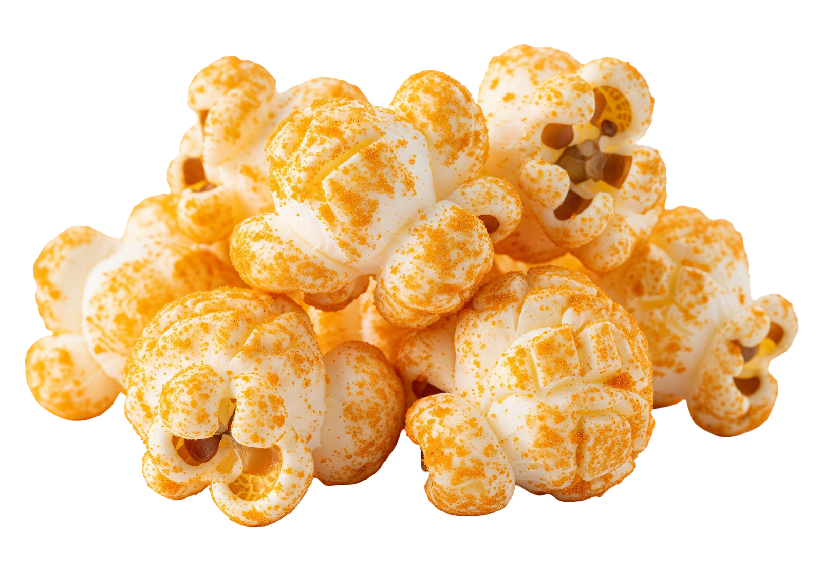 Golden Caramel Popcorn Heap Snack Transparent Background
