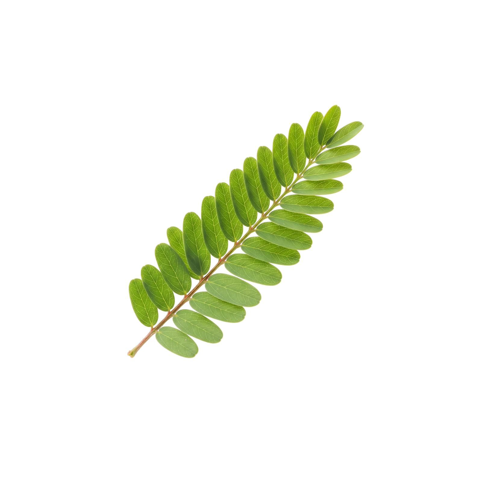 Green leaf with veins