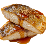 Grilled Fish Fillet Slices Food Isolated