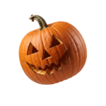Halloween Jack O Lantern Pumpkin Isolated on Transparent Background