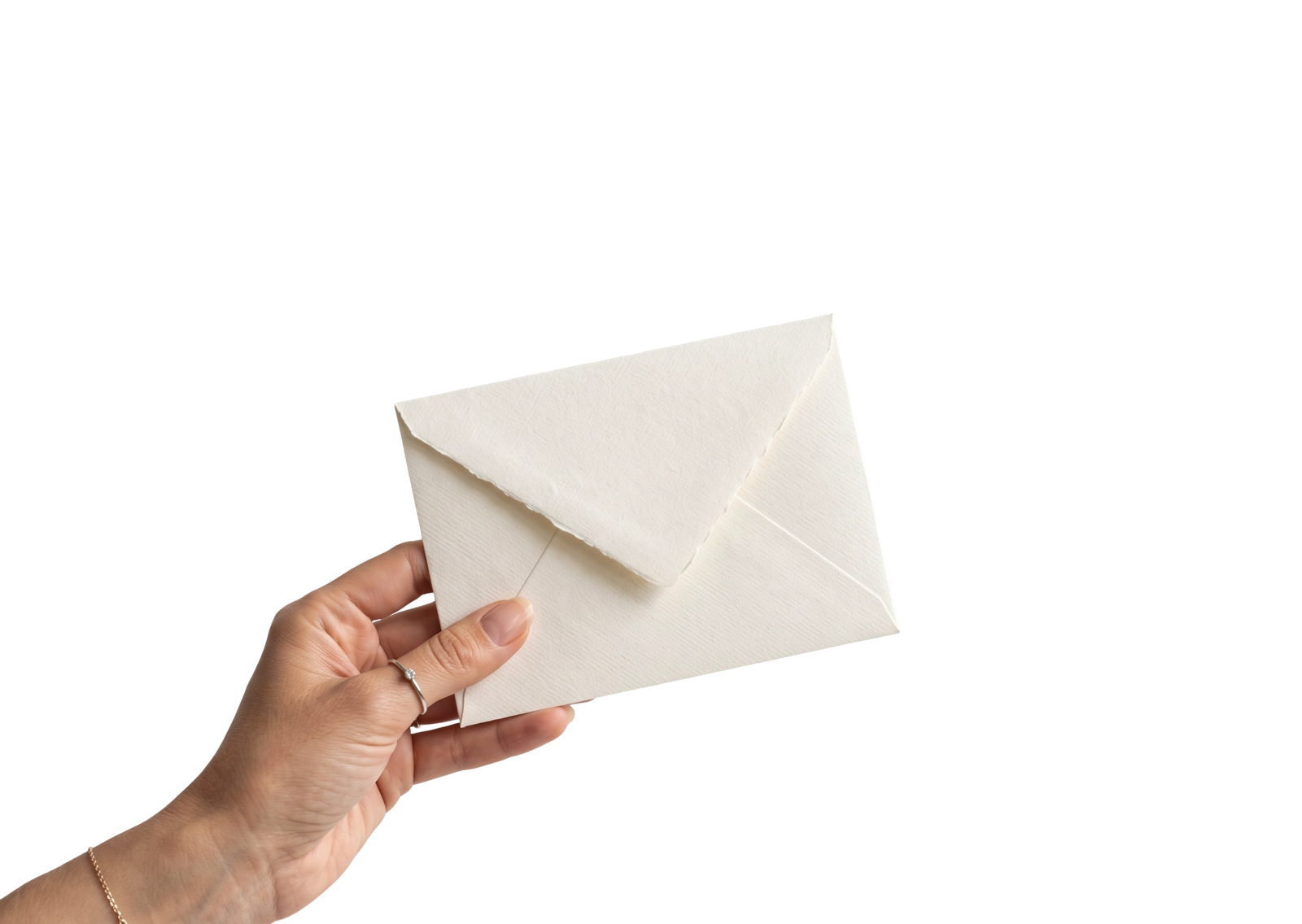 Hand Holding Blank Envelope Letter Mail Isolated