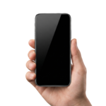 Hand Holding Blank Screen Smartphone Transparent Background