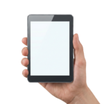 Hand Holding Digital Tablet Computer Transparent Background