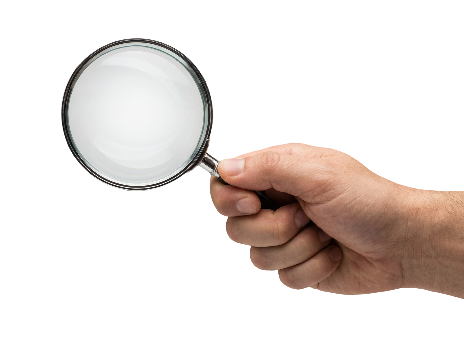 Hand Holding Magnifying Glass Tool Transparent Background