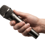 Hand Holding Vocal Microphone Transparent Background