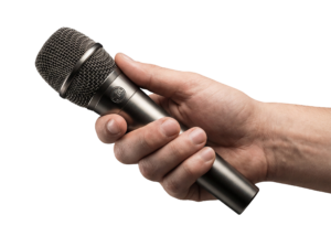 Hand Holding Vocal Microphone Transparent Background