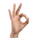 Hand Showing OK Sign Gesture Transparent Background