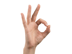 Hand Showing OK Sign Gesture Transparent Background