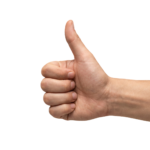 Hand Showing Thumbs Up Gesture Transparent Background