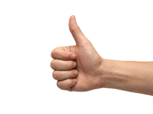 Hand Showing Thumbs Up Gesture Transparent Background