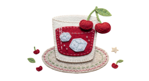 Iced Cherry Berry Drink Glass Jar Transparent Background