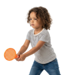 Little Girl Playing Table Tennis Ping Pong Transparent Background
