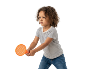 Little Girl Playing Table Tennis Ping Pong Transparent Background