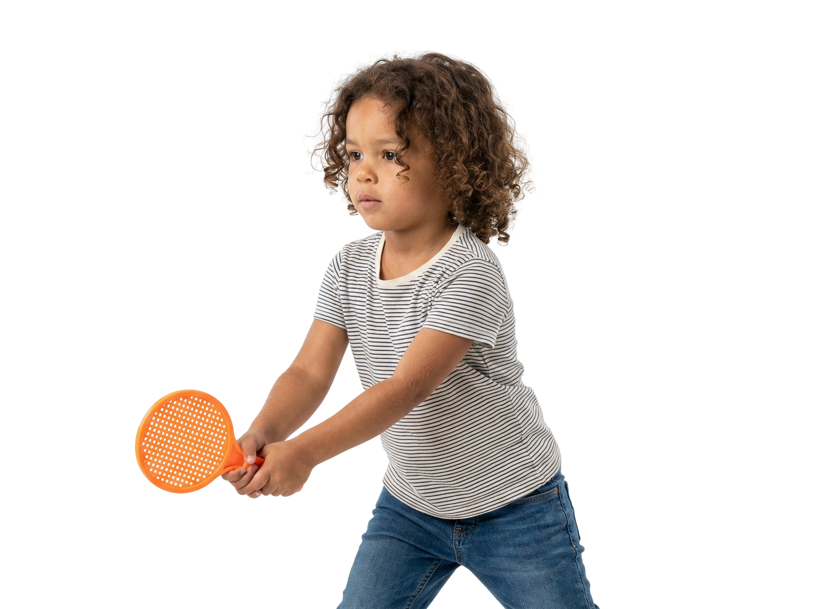 Little Girl Playing Table Tennis Ping Pong Transparent Background