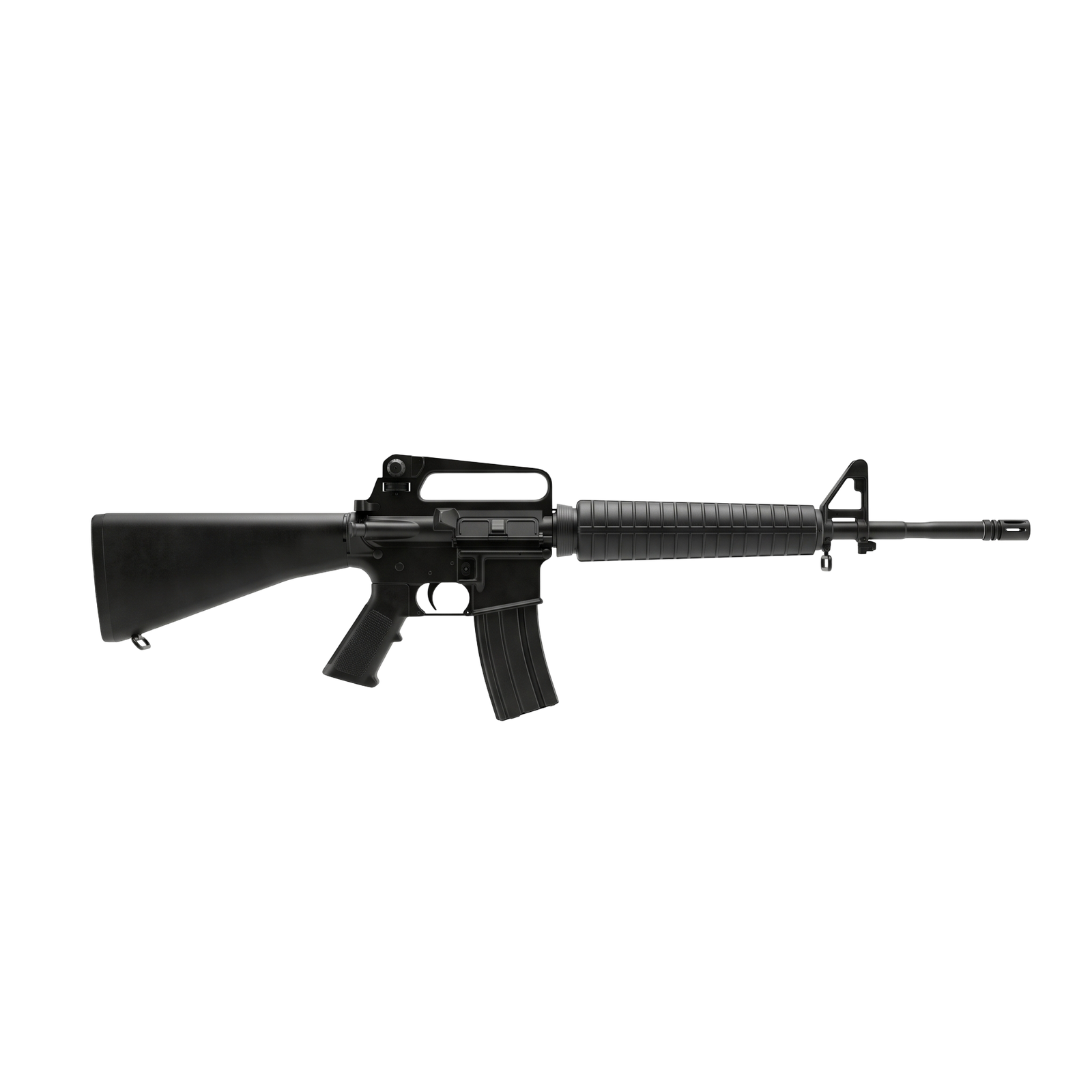 M16 Military Assault Rifle Gun Isolated