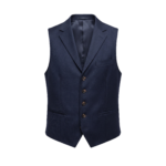 Men Dark Blue Formal Suit Waistcoat Vest Isolated