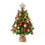 Mini Christmas Tree in Pot Decorated with Ornaments