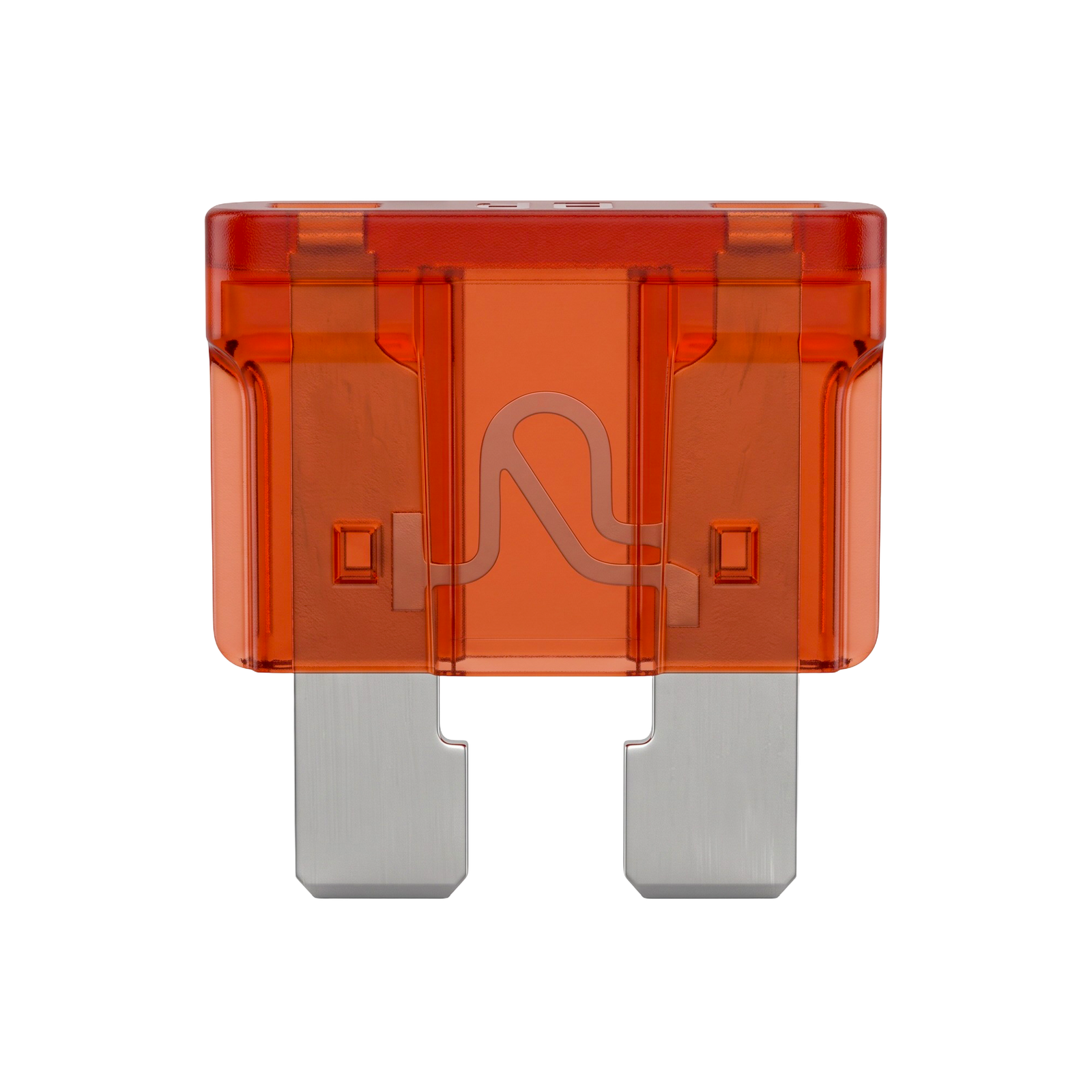 Orange Blade Fuse Automotive Car Part Isolated