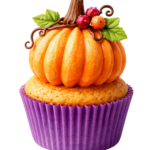 Pumpkin Halloween Cupcake Autumn Dessert Transparent Background