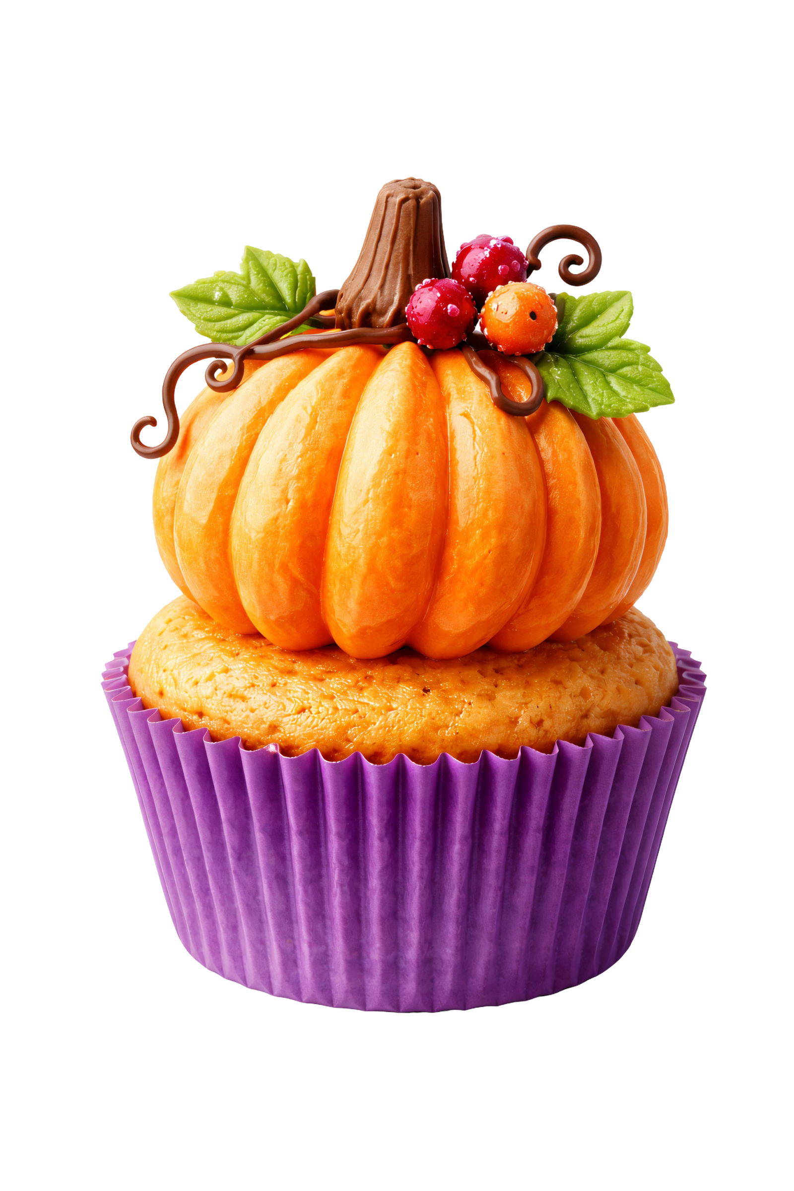 Pumpkin Halloween Cupcake Autumn Dessert Transparent Background