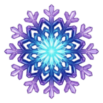 Purple Blue Crystal Snowflake Ornament
