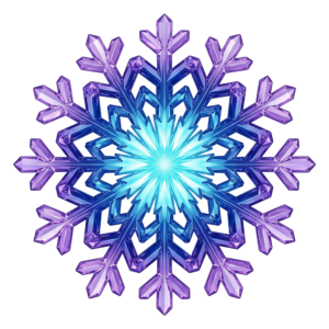 Purple Blue Crystal Snowflake Ornament