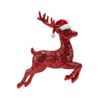 Red Christmas Reindeer Decoration Isolated