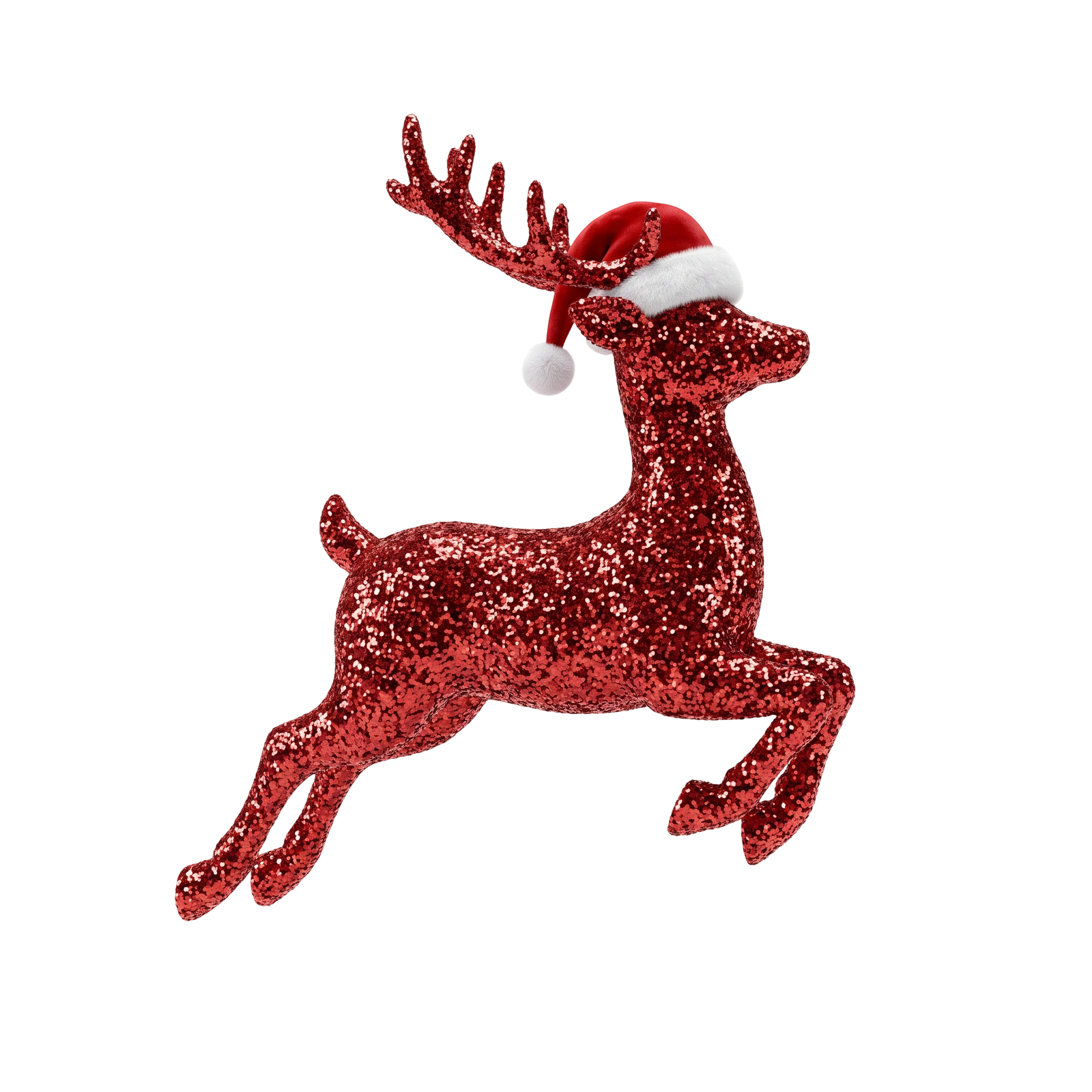 Red Christmas Reindeer Decoration Isolated