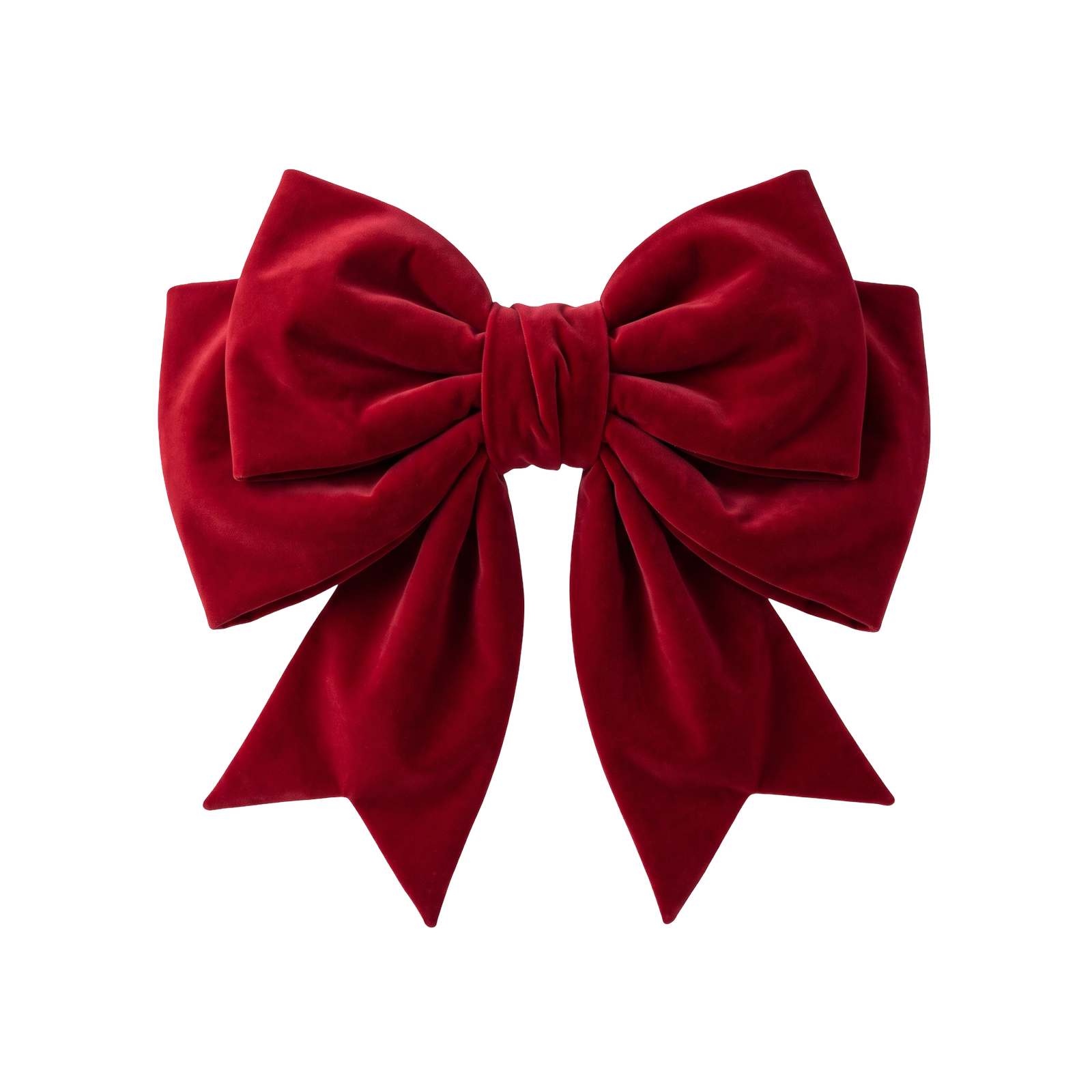 Red Velvet Christmas Bow Isolated