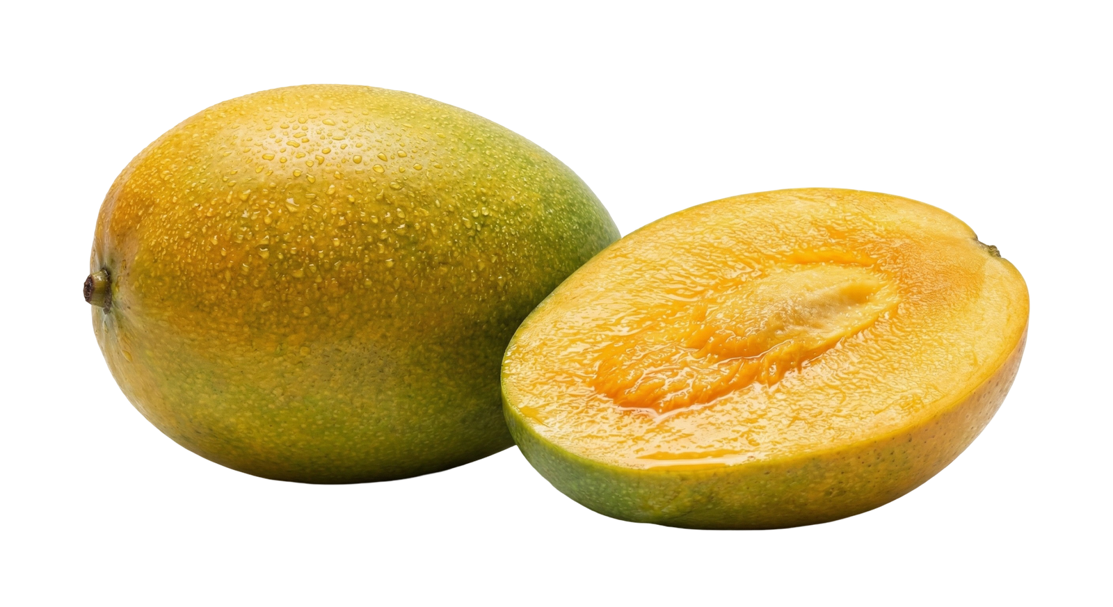Ripe Mango Fruit with Juicy Orange Flesh