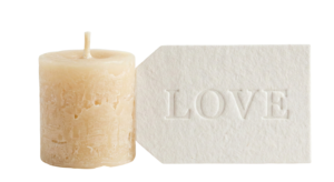 Scented Candle with Love Envelope Card Transparent Background