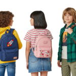 School Children Standing Together Wearing Backpacks Education Back to School