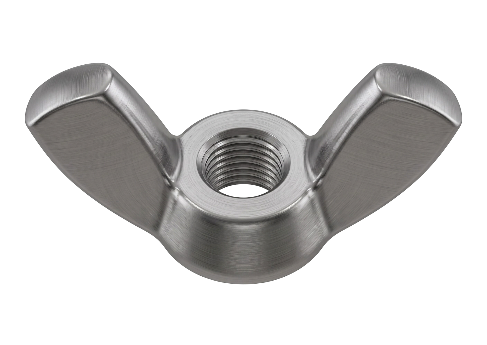 Stainless Steel Wing Nut Hardware Isolated