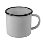 Vintage Enamel Metal Campfire Coffee Mug Isolated