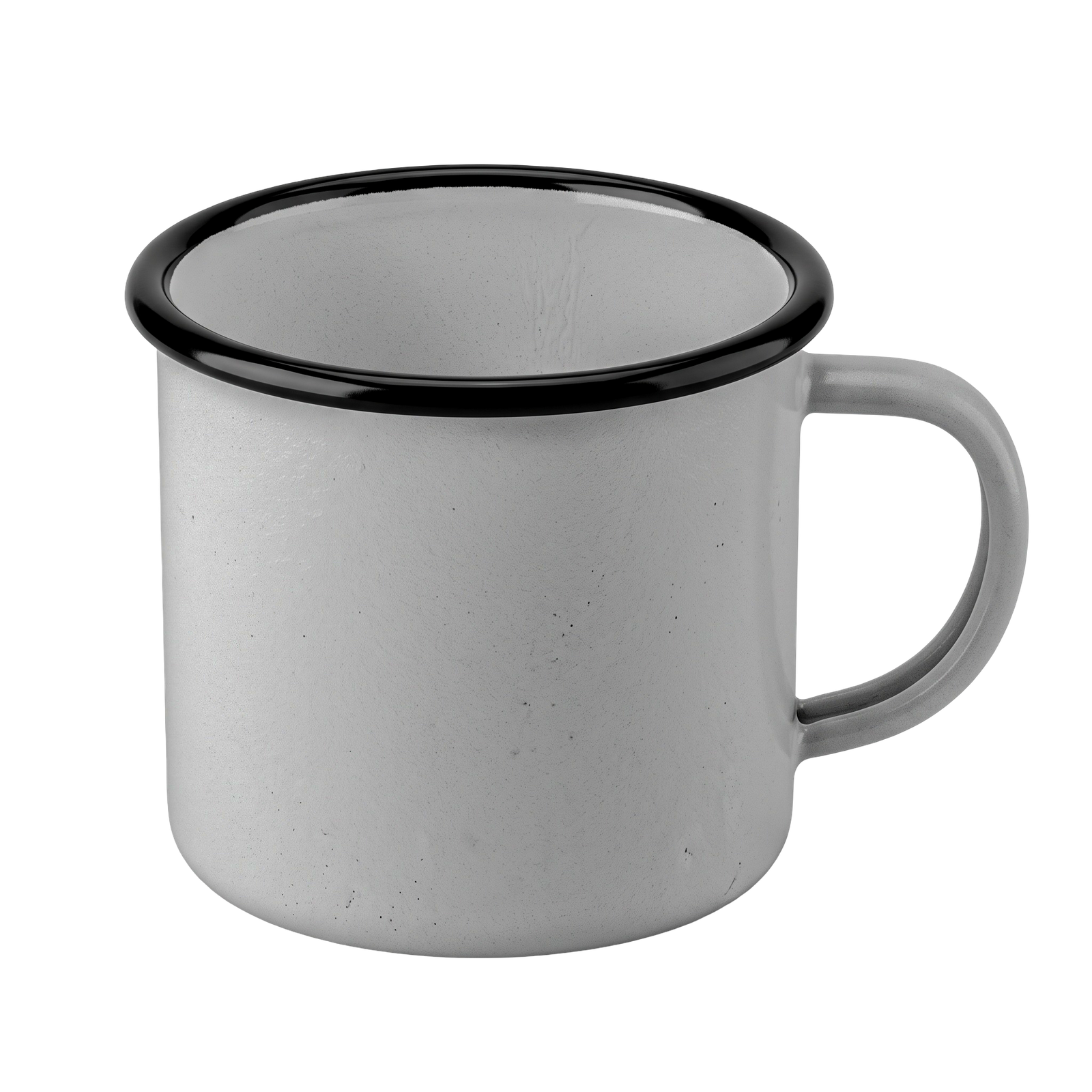 Vintage Enamel Metal Campfire Coffee Mug Isolated